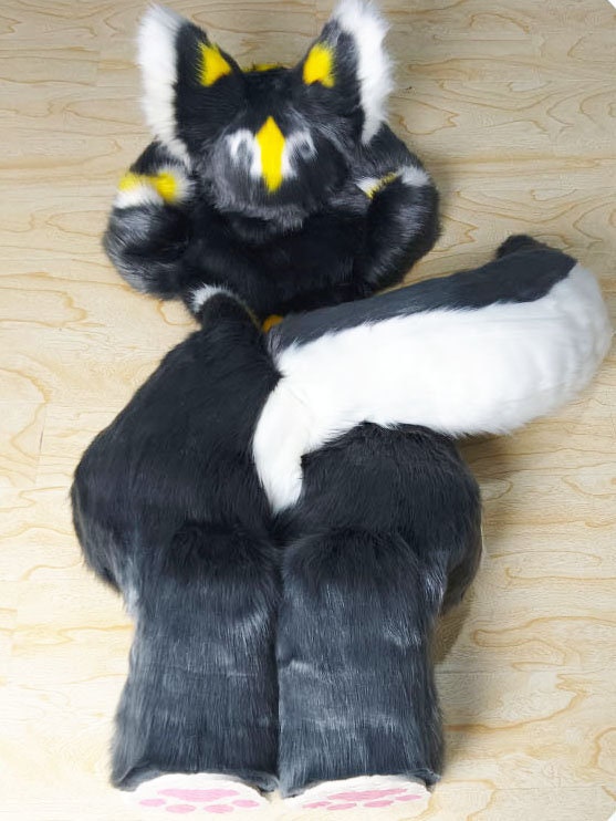 Fursuit Commissions，Full Fursurit set, Fursuit body paws, shoes tail, Cat Head Furrry, Fursuit Mask, Fursuit fullbody Custom for teenager