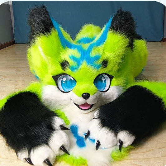 Full Fursurit set, Cheap, Fursuit body paws, shoes tail, Cat Head Furrry, Fursuit Mask, Cat Furry, Fursuit fullbody Custom for teenager