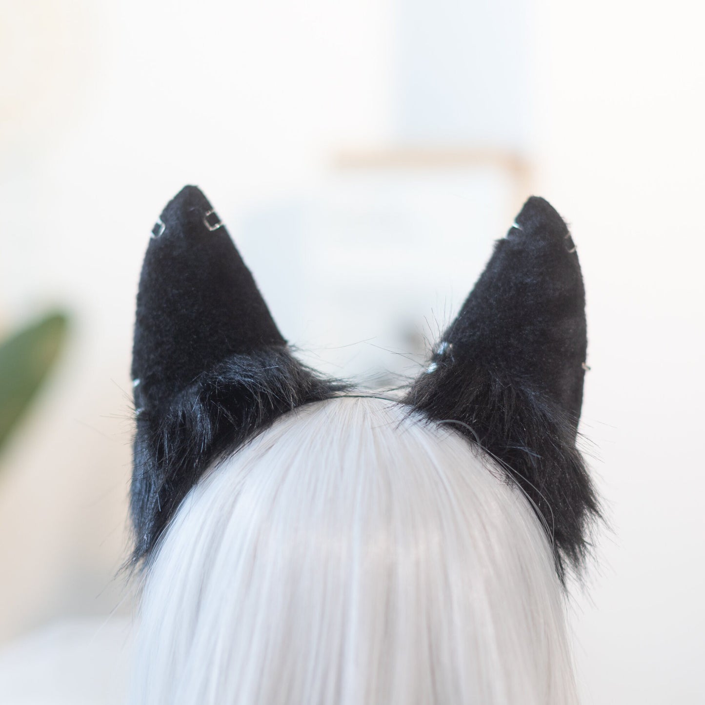 Red and black fox ears,Cat ears,Pet Play, Tubbo Cosplay, kitten ears,realistic cat ear,animal ears,wolf ears, cosplay ears,ACG,metal garden