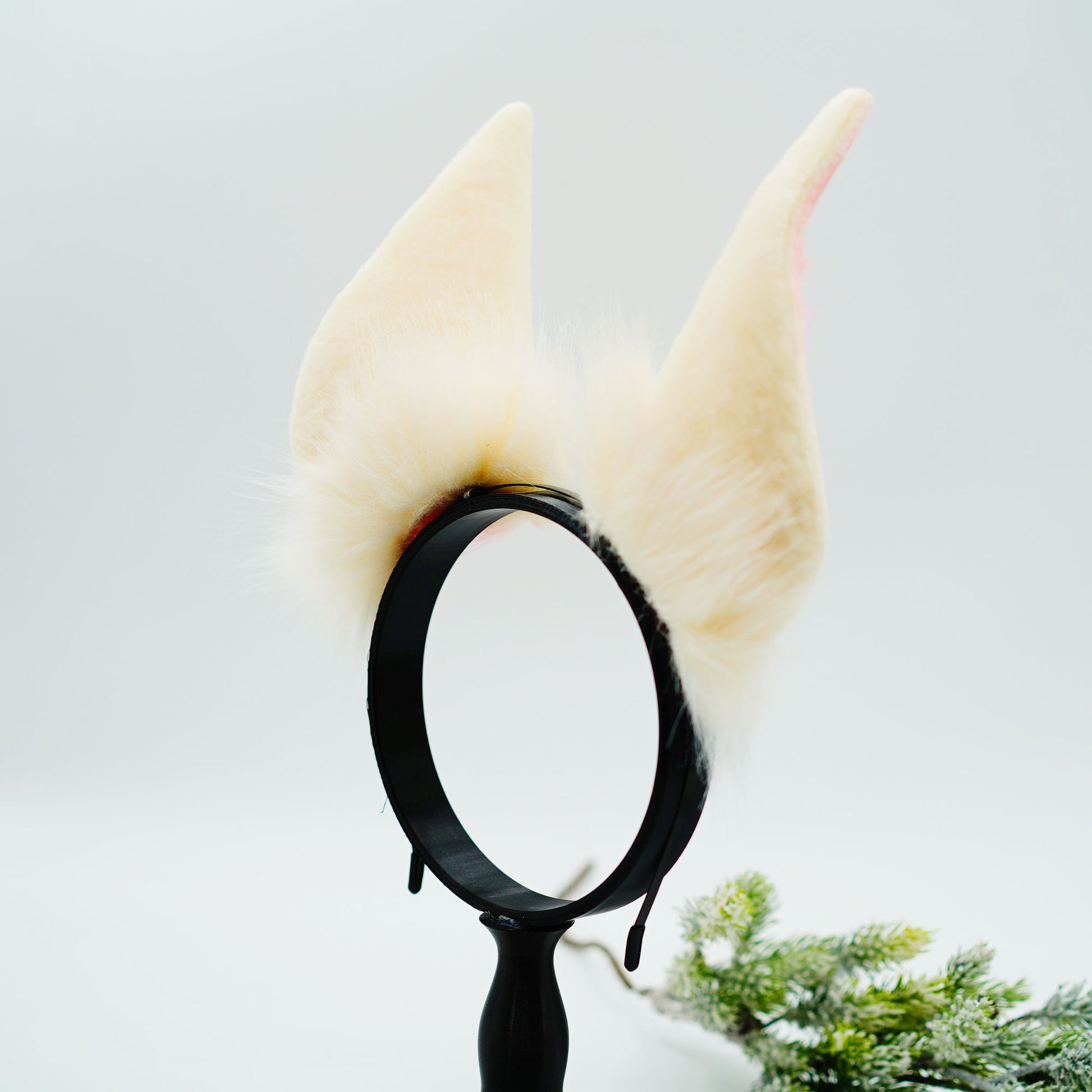 KTcatvintage Huge Doberman's ears hair bands animal ear,Faux fur ear,Dieb ear,Wolf ear headband,Anime ear,Wolf cosplay ear,Anubis, pet play