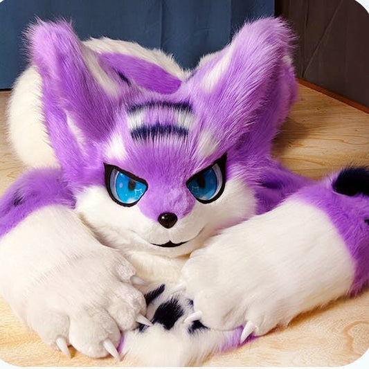 Purple Full Fursuits, Fursona Ready, fursuit Maker, Furry Convention, Cosplay Lovers, Furry Art, Cosplay Culture, Fantasy Fursuit,large size