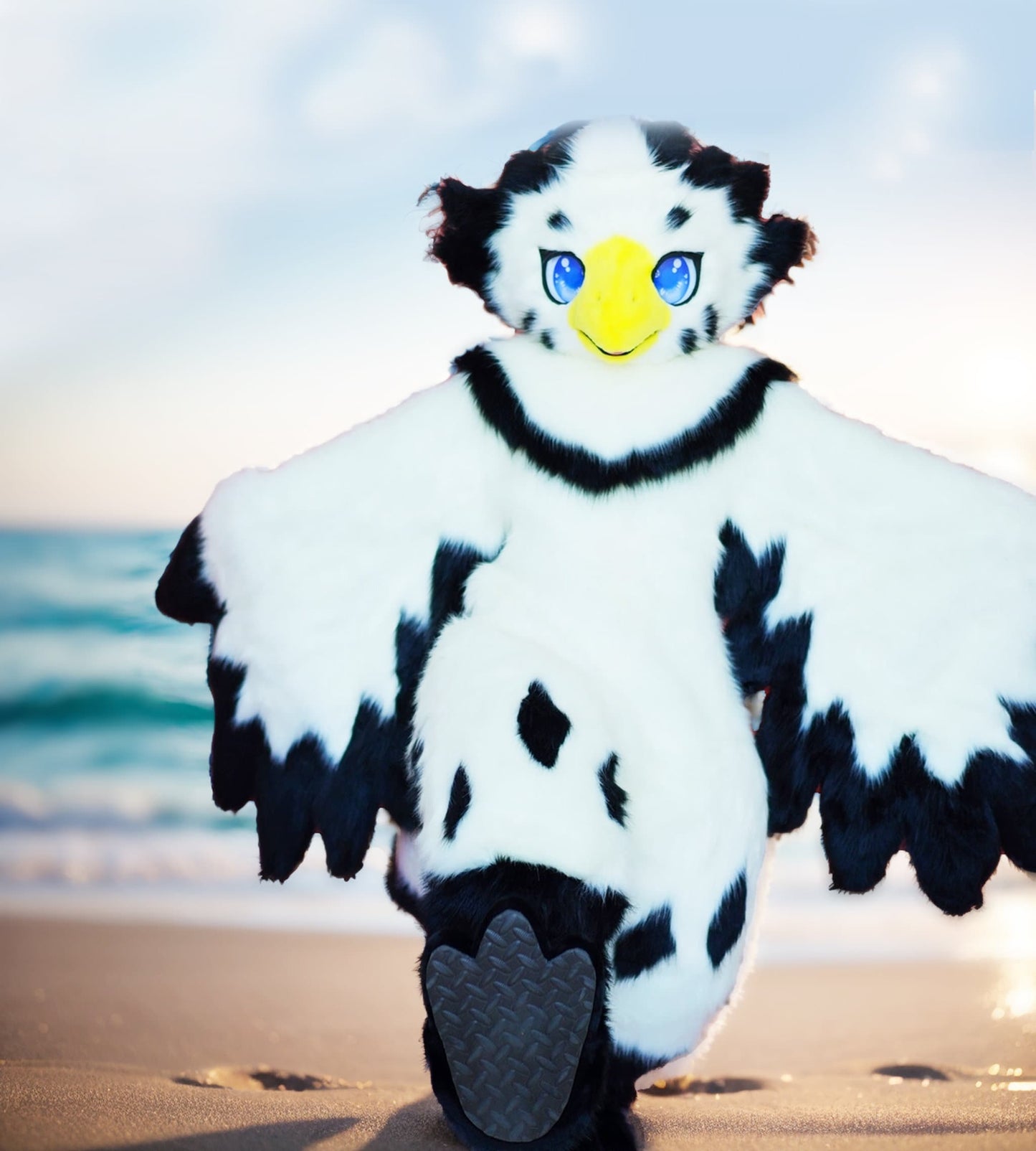 Bird Fursuit for Cosplay & Events,comic con suit, cosplay party fursuit, furry art , bire play, eagle fursuit Athro plush fursuit head body