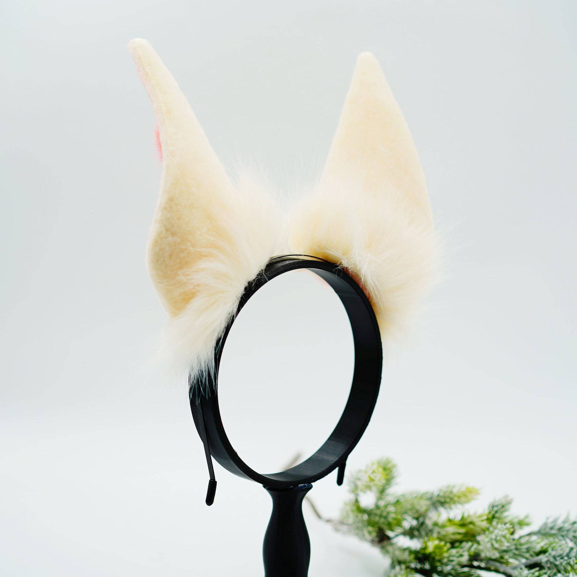 KTcatvintage Huge Doberman's ears hair bands animal ear,Faux fur ear,Dieb ear,Wolf ear headband,Anime ear,Wolf cosplay ear,Anubis, pet play