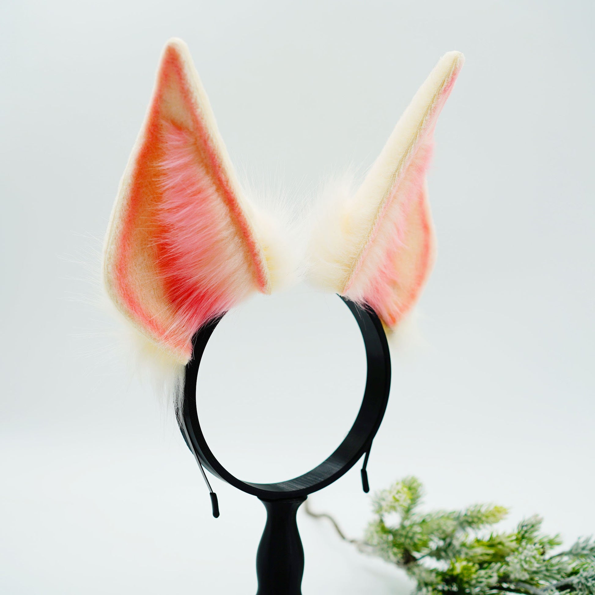 KTcatvintage Huge Doberman's ears hair bands animal ear,Faux fur ear,Dieb ear,Wolf ear headband,Anime ear,Wolf cosplay ear,Anubis, pet play