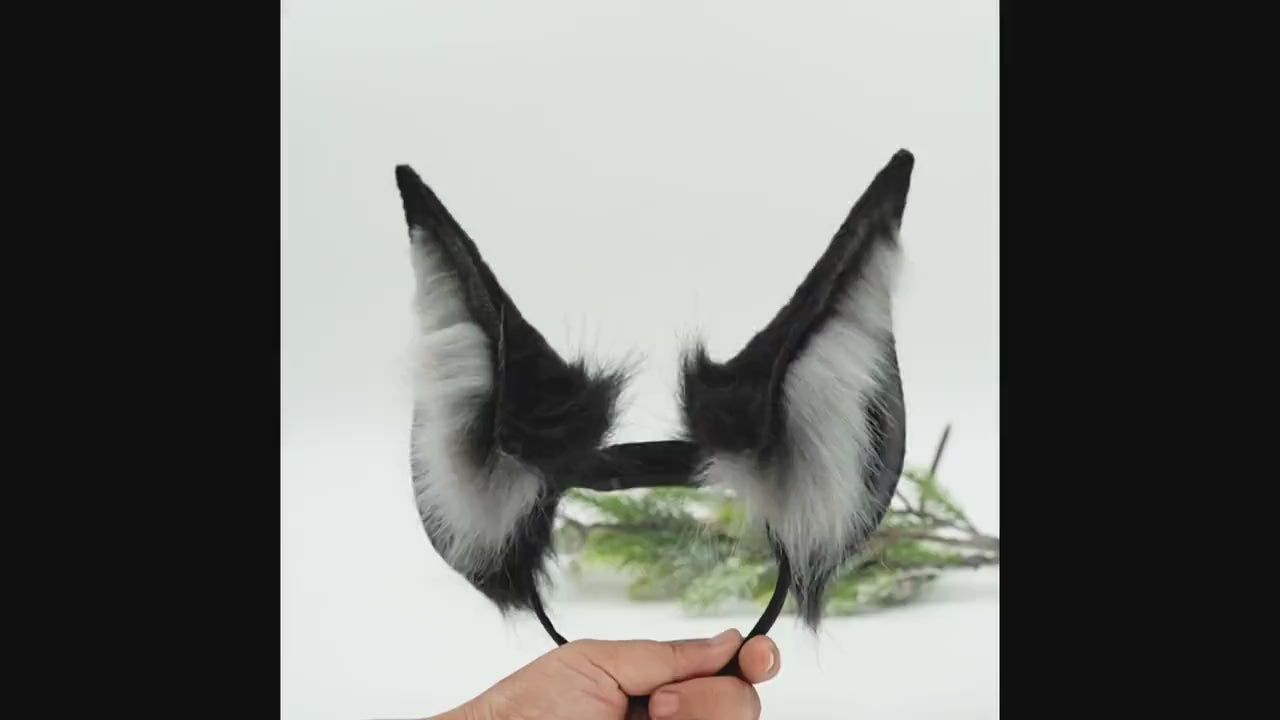 USB charging movable animal ears cosplay ,Faux fur anime ears headband, furears  kemonomimi, catears kitsune,wolf   kitsune anubis ears