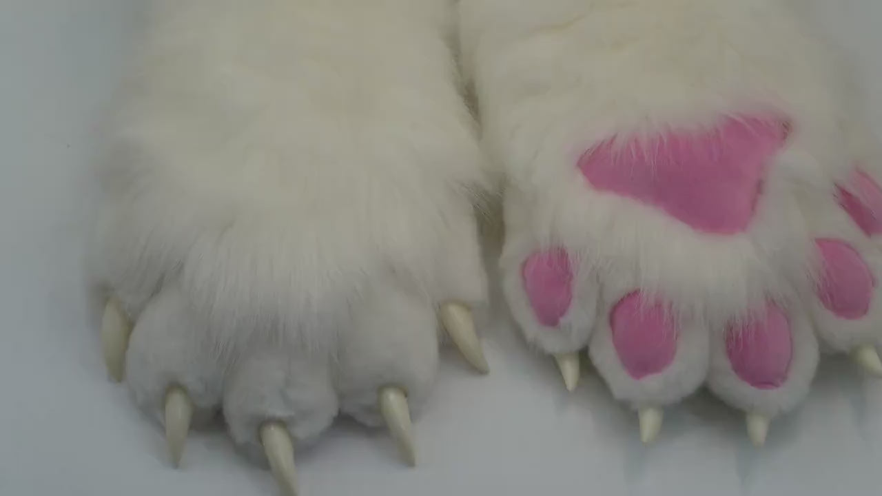 Custom Fursuit gloves,handmade Furry paws,Fursuit hand  paws with purple fur, cheap cat gloves, Furry art,  faux fur paws with 4 finger