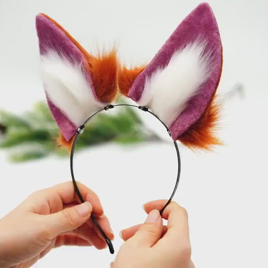 animal cosplay ear, kitten ear cosplay, fox ear headband, anime colplay ear, fox ear, kitten ears, realistic cat ear, realistic fox ear, 137