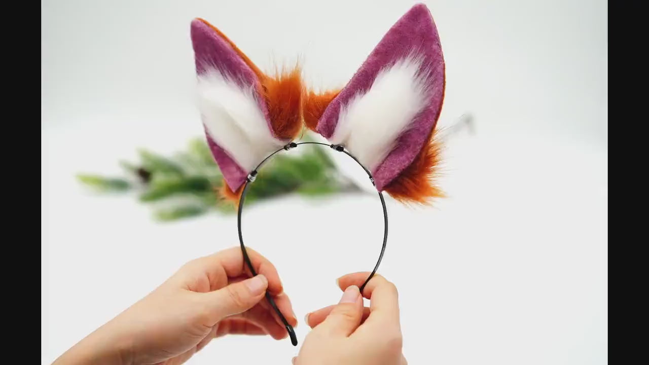 animal cosplay ear, kitten ear cosplay, fox ear headband, anime colplay ear, fox ear, kitten ears, realistic cat ear, realistic fox ear, 137