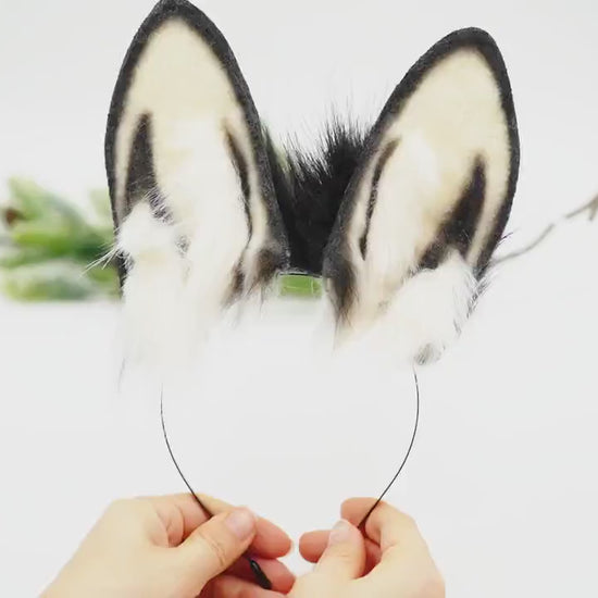 rabbit ears, faux fur ears, fox ears, fluffy ears, bunny ears, costume ears,animal ears, ears, cosplay ear, kitten ears, anime cosplay